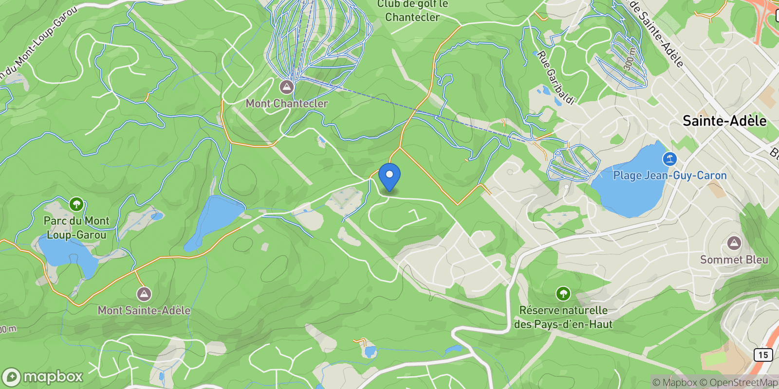 Map showing 780 Rue de la Campagne, Sainte-Adèle, Quebec, Canada.