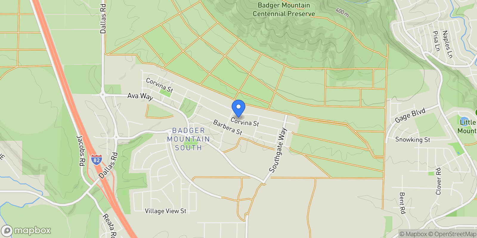 Map showing 3956 Corvina St, Richland, WA 993, Kennewick, Washington, United States.