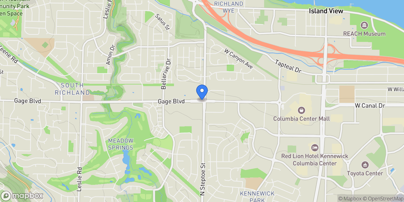 Map showing 7007 Grange Street, Kennewick, WA 99338, Kennewick, Washington, United States.