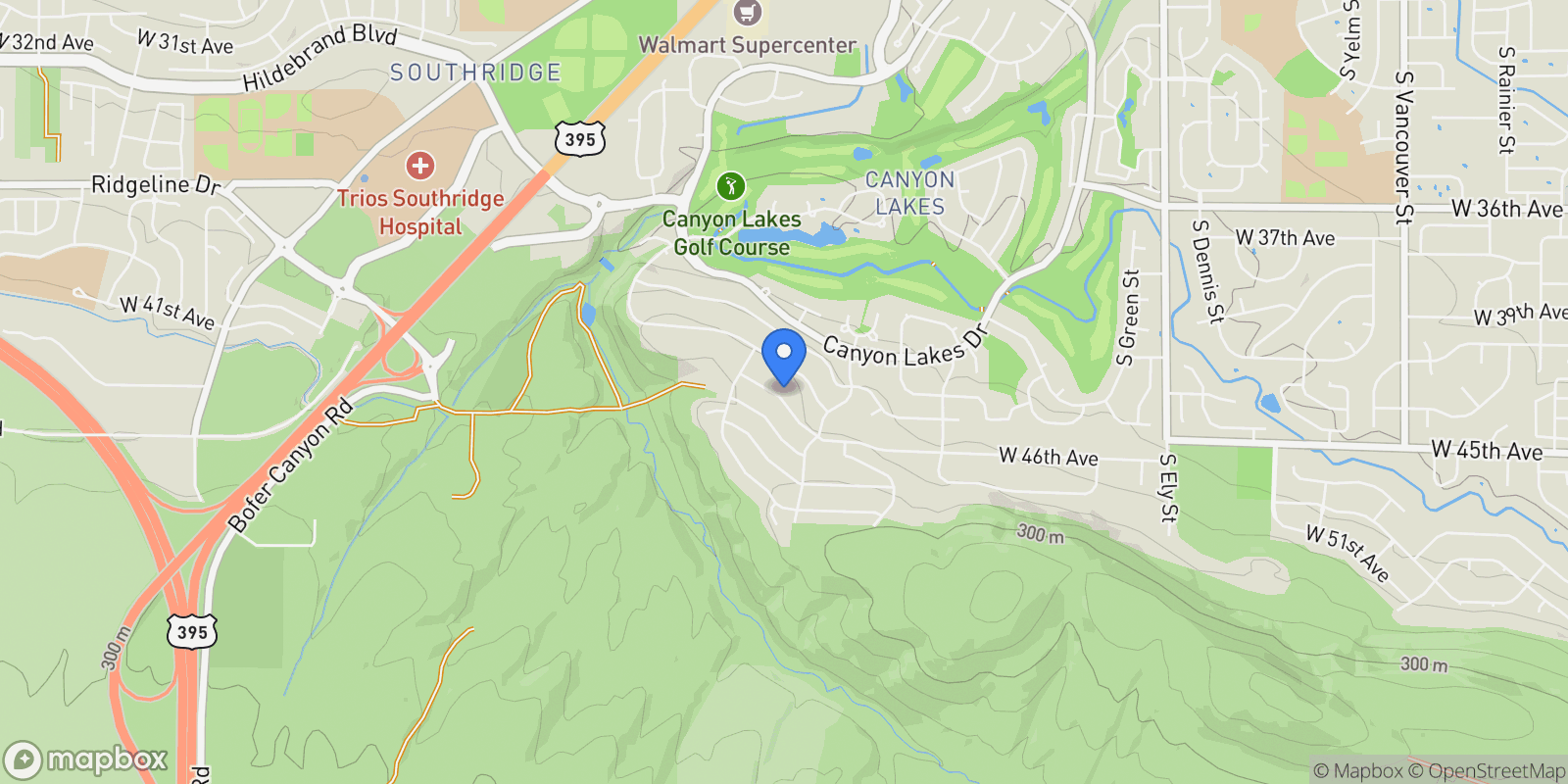 Map showing 3900 W 46th, Kennewick, WA 99, Kennewick, Washington, United States.