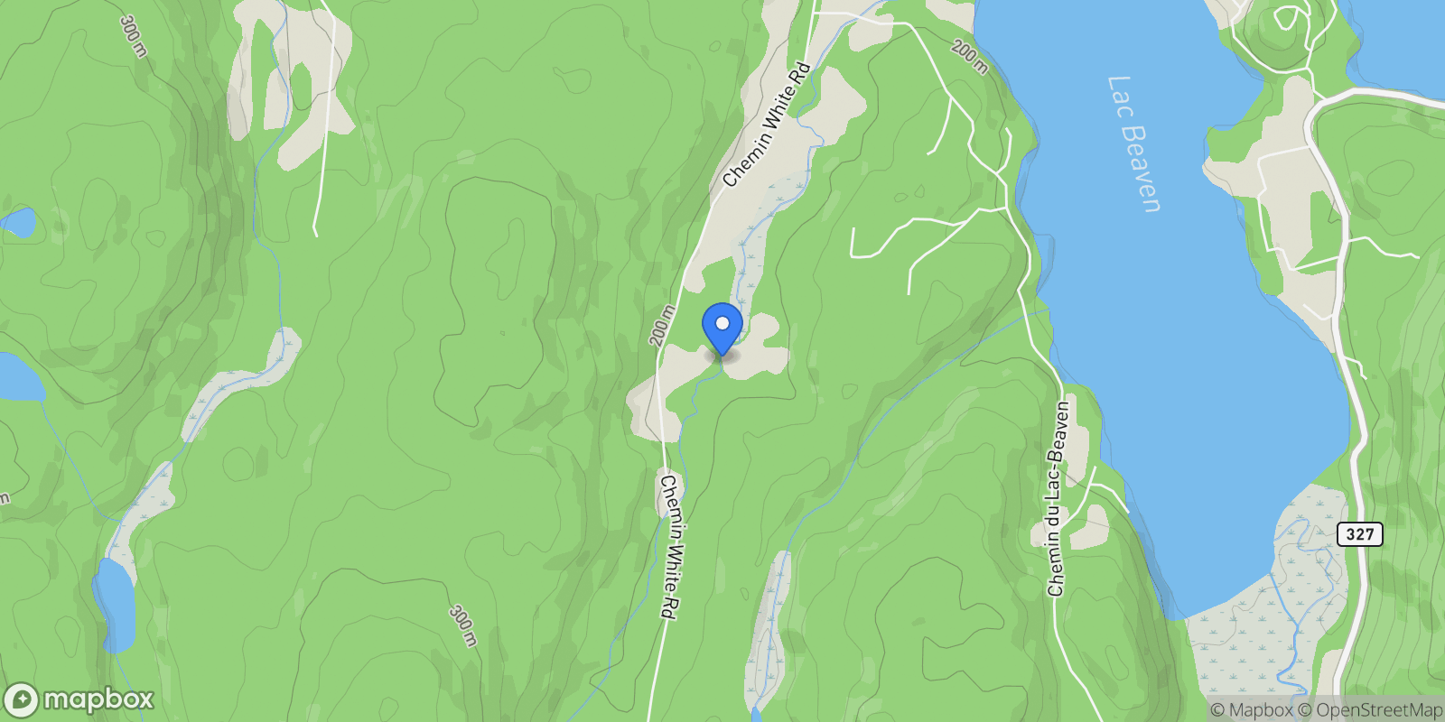 Map showing 183 Ch. White, Arundel, Quebec, Canada.