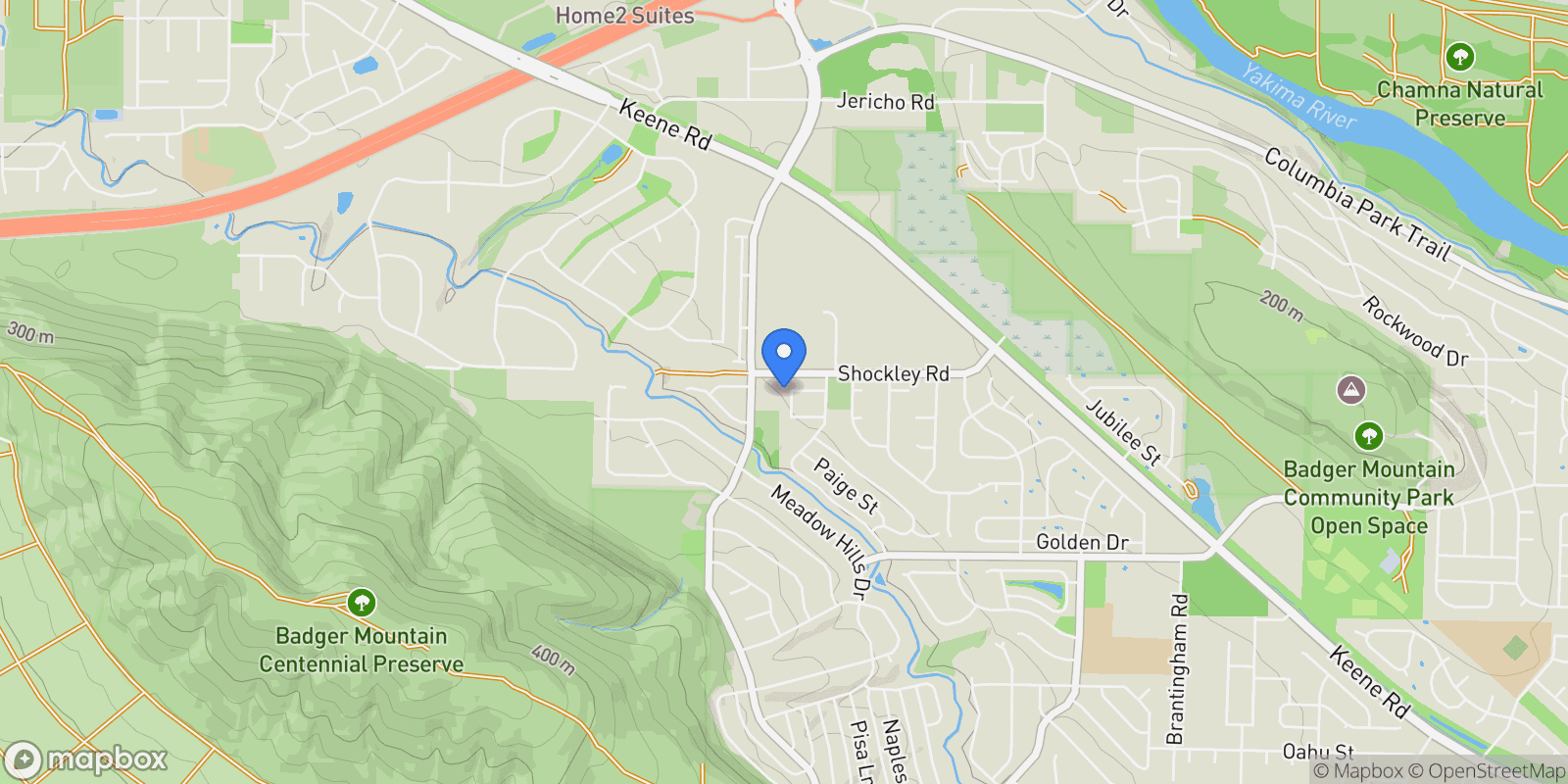 Map showing 736 Mara Loop, Richland, WA 99352, Richland, Washington, United States.