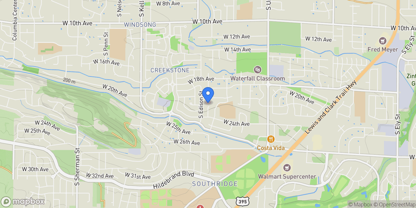 Map showing 2202  S Dawes Ct, Kennewick, WA 99338, Kennewick, Washington, United States.