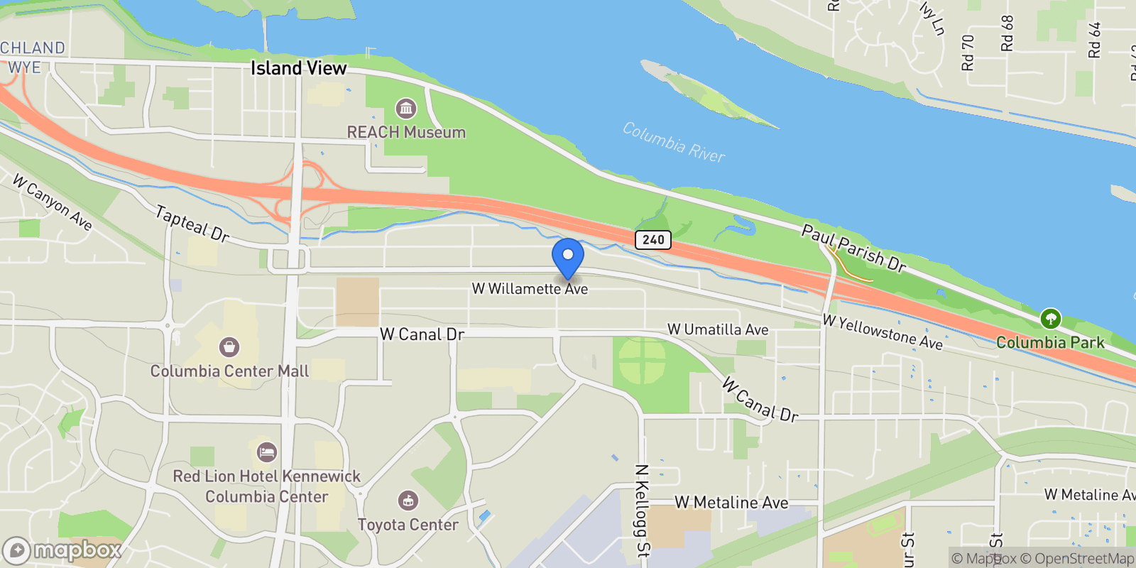 Map showing 6336 Willamette Ave, Kennewick, WA 99336, Kennewick, Washington, United States.