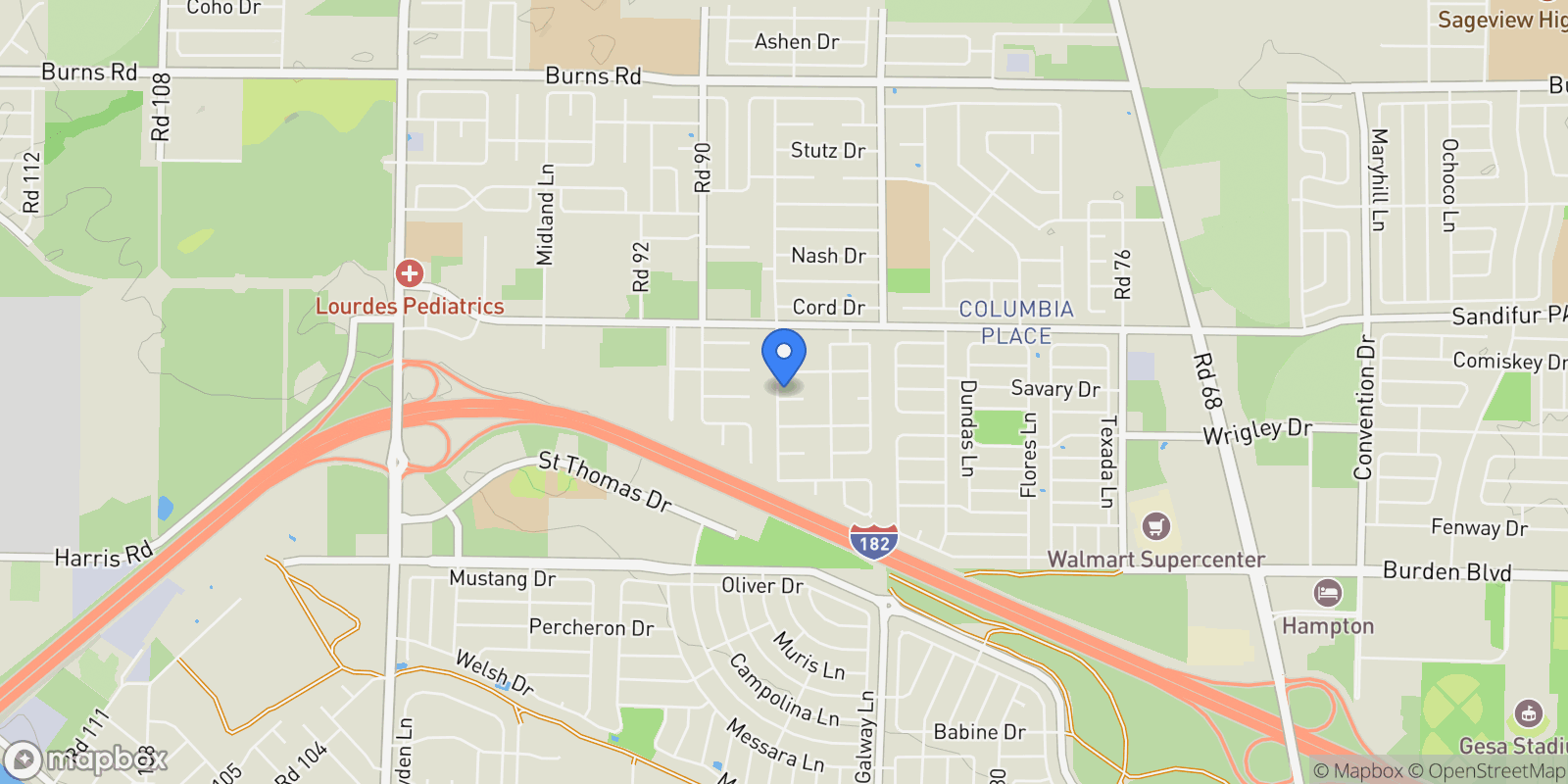 Map showing 8711 Gatwick Court, Pasco, WA 99301, Pasco, Washington, United States.
