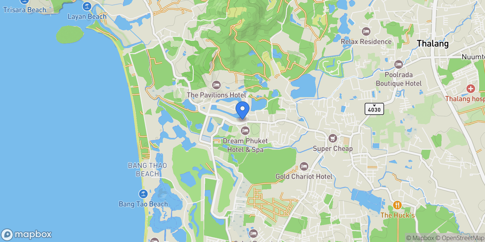 Map showing 2894+CG7, Srisoonthorn Road, Tambon Choeng Thale, Amphoe Thalang, Chang Wat Phuket 83110, Thailand, Choeng Thale, Phuket, Thailand.