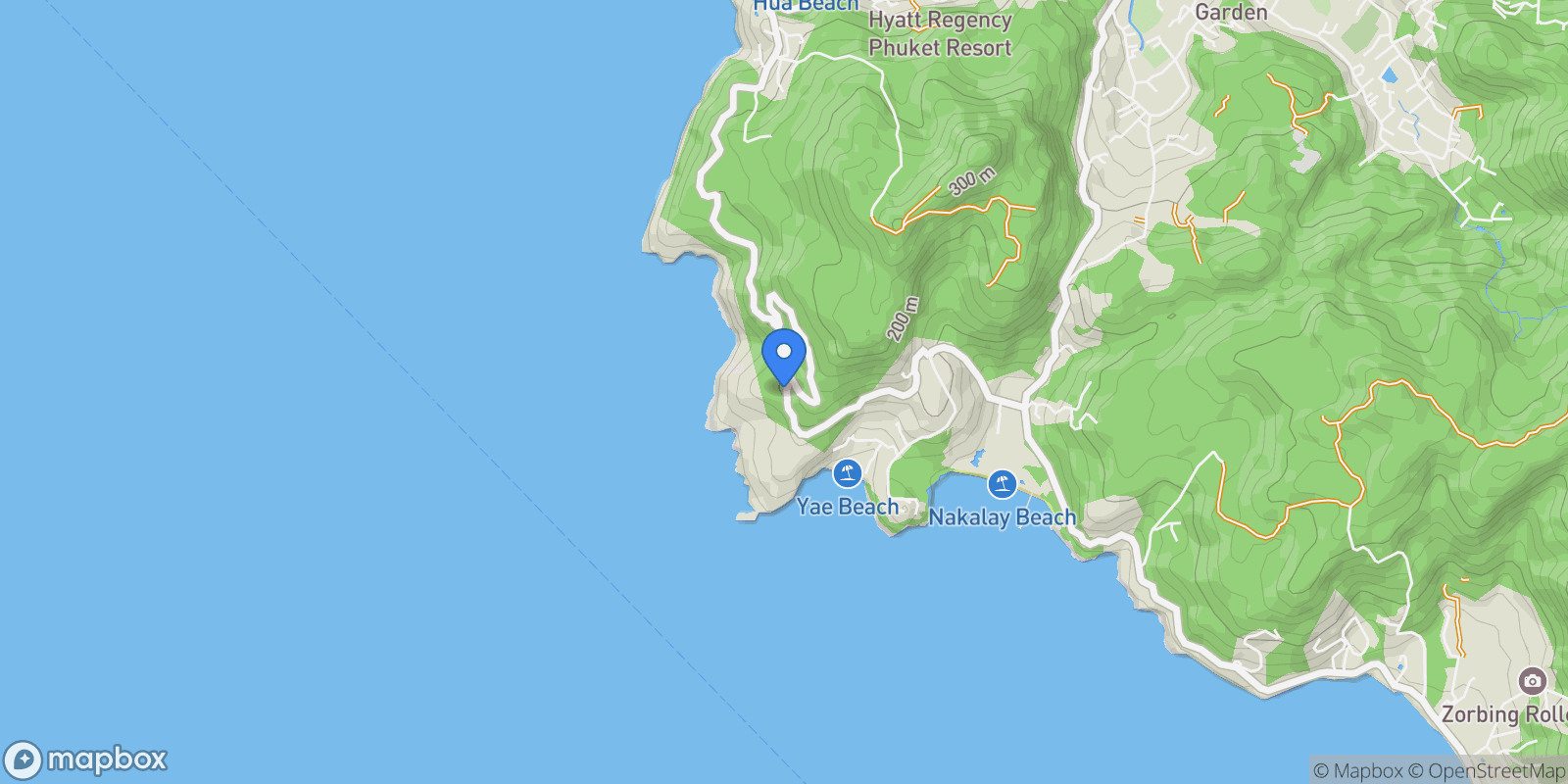 Map showing W7H7+JP7, Kamala, Kathu District, Phuket 83120, Thailand, Kamala, Phuket, Thailand.