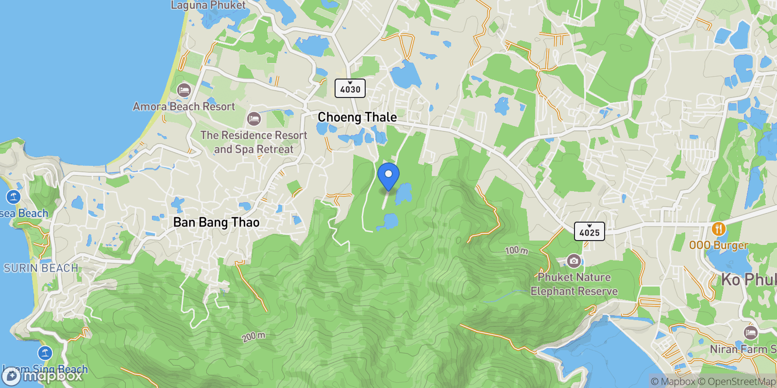 Map showing 2, Soi Cherngtalay 1, Tambon Choeng Thale, Amphoe Thalang, Chang Wat Phuket 83110, Thailand, Choeng Thale, Phuket, Thailand.