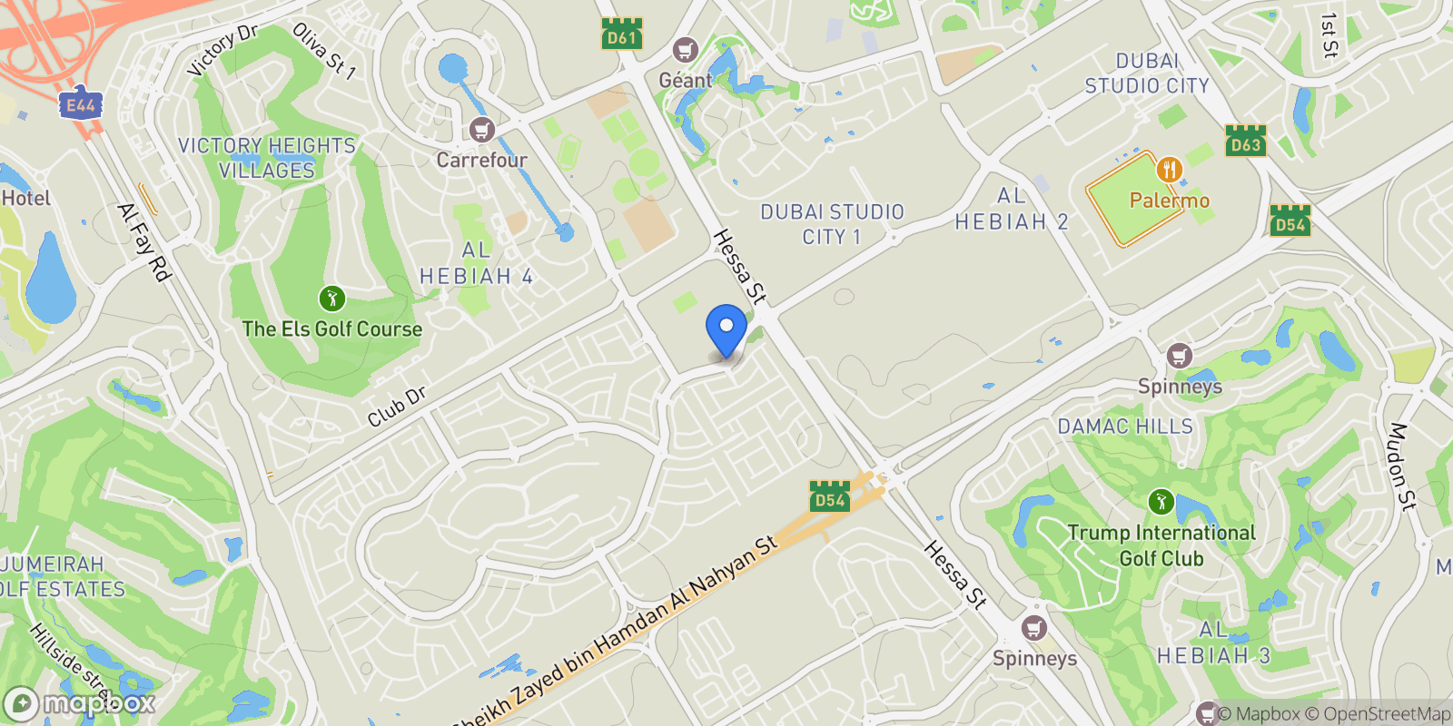Map showing Tilal Al Ghaf - Dubai - United Arab Emirates, Dubai, Dubai, United Arab Emirates.