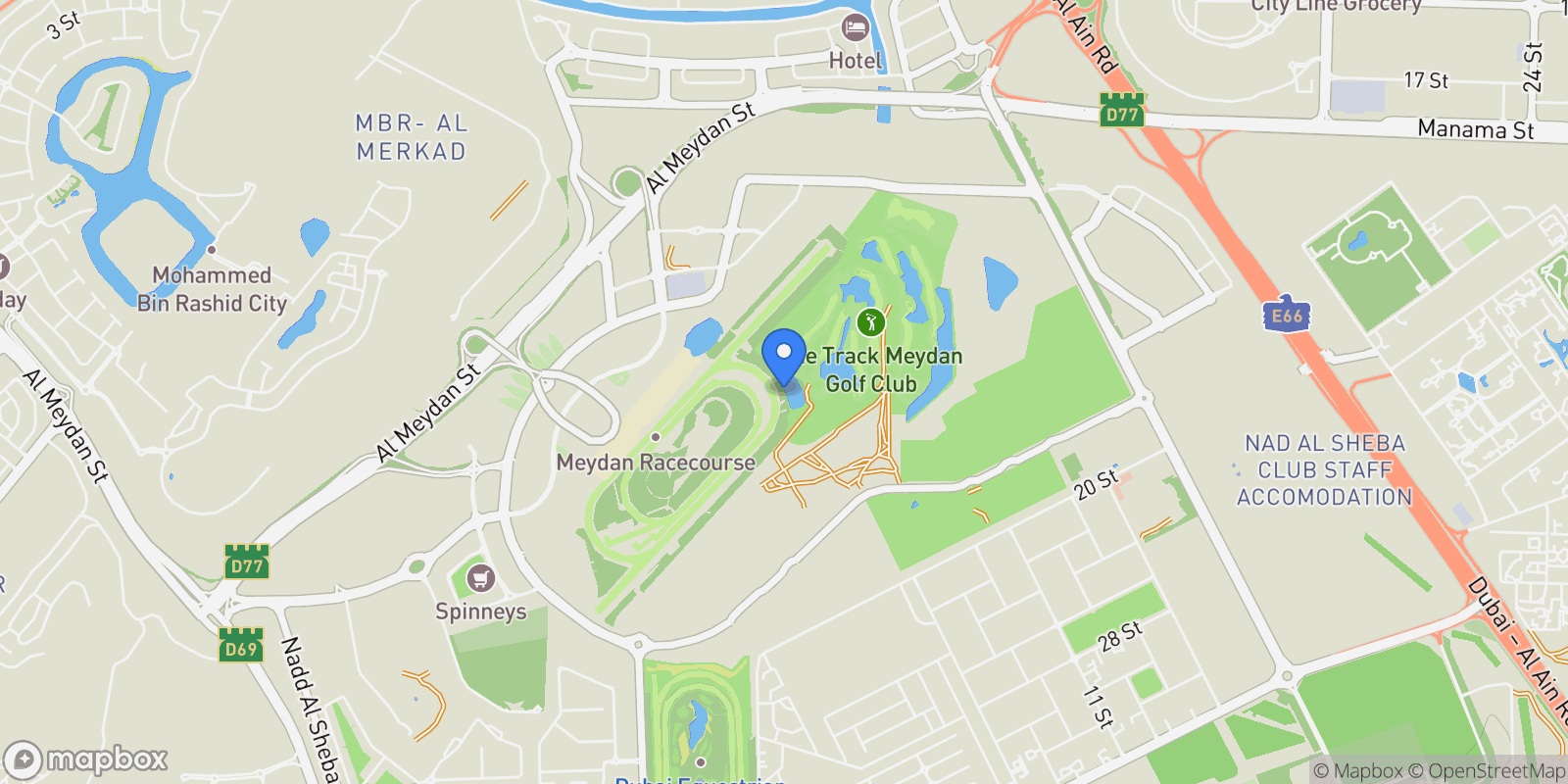 Map showing Nad Al Sheba - Nad Al Sheba 1 - Dubai - United Arab Emirates, Dubai, Dubai, United Arab Emirates.