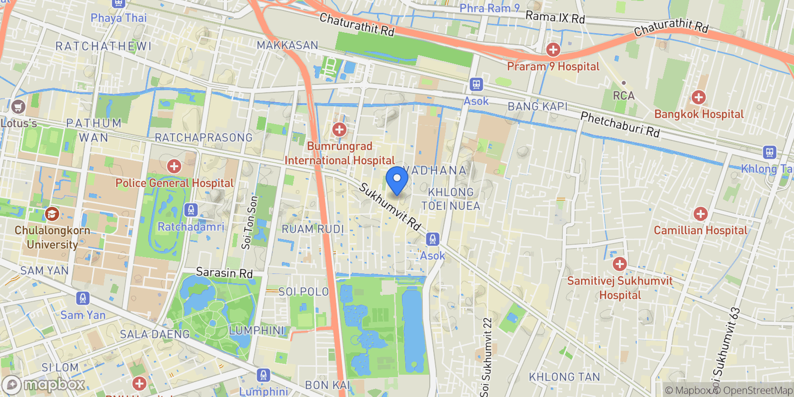 Map showing 1/1 ซ.สุขุมวิท13 ถ.สุขุมวิท แขวงคลองเตยเหนือ เขตวัฒนา กรุงเทพ 10110 คลองเตย เหนือ, Khwaeng Khlong Toei Nuea, วัฒนา Krung Thep Maha Nakhon 10110, Thailand, Bangkok, Krung Thep Maha Nakhon, Thailand.