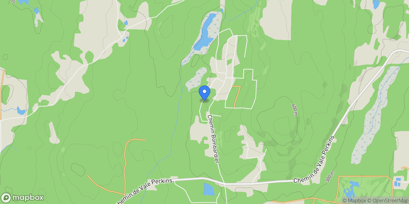 Map showing 21 Ch. de la Source, Potton, Quebec, Canada.