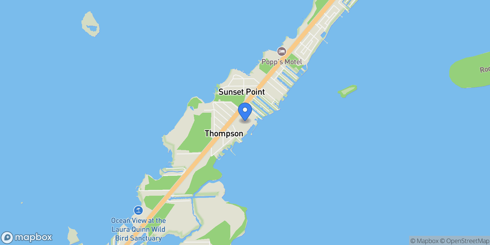 Map showing 94825 Overseas Hwy 253, Key Largo, Florida, United States.