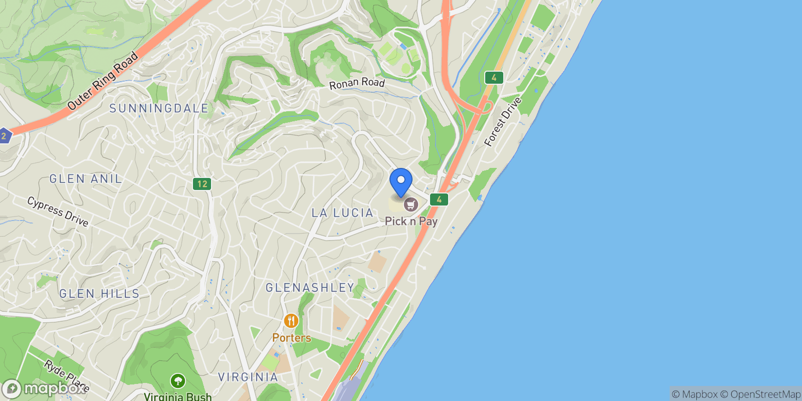 Map showing 90 William Campbell Dr, La Lucia, uMhlanga, 4051, South Africa, Umhlanga, KwaZulu-Natal, South Africa.