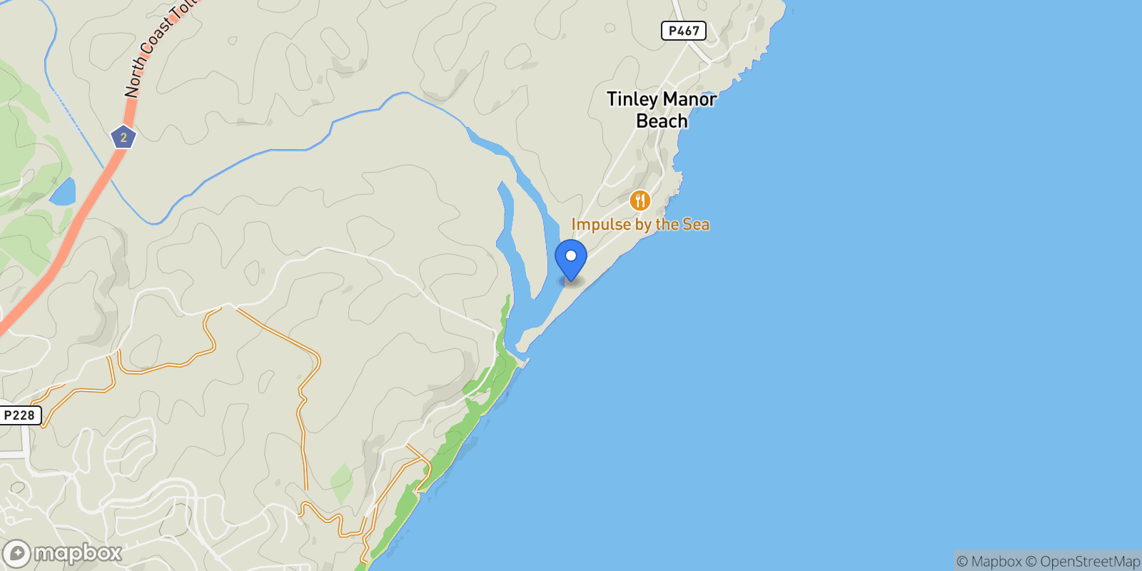 Map showing 193 Sea View Dr, Headlands, Ballito, 4449, South Africa, Dolphin Coast, KwaZulu-Natal, South Africa.