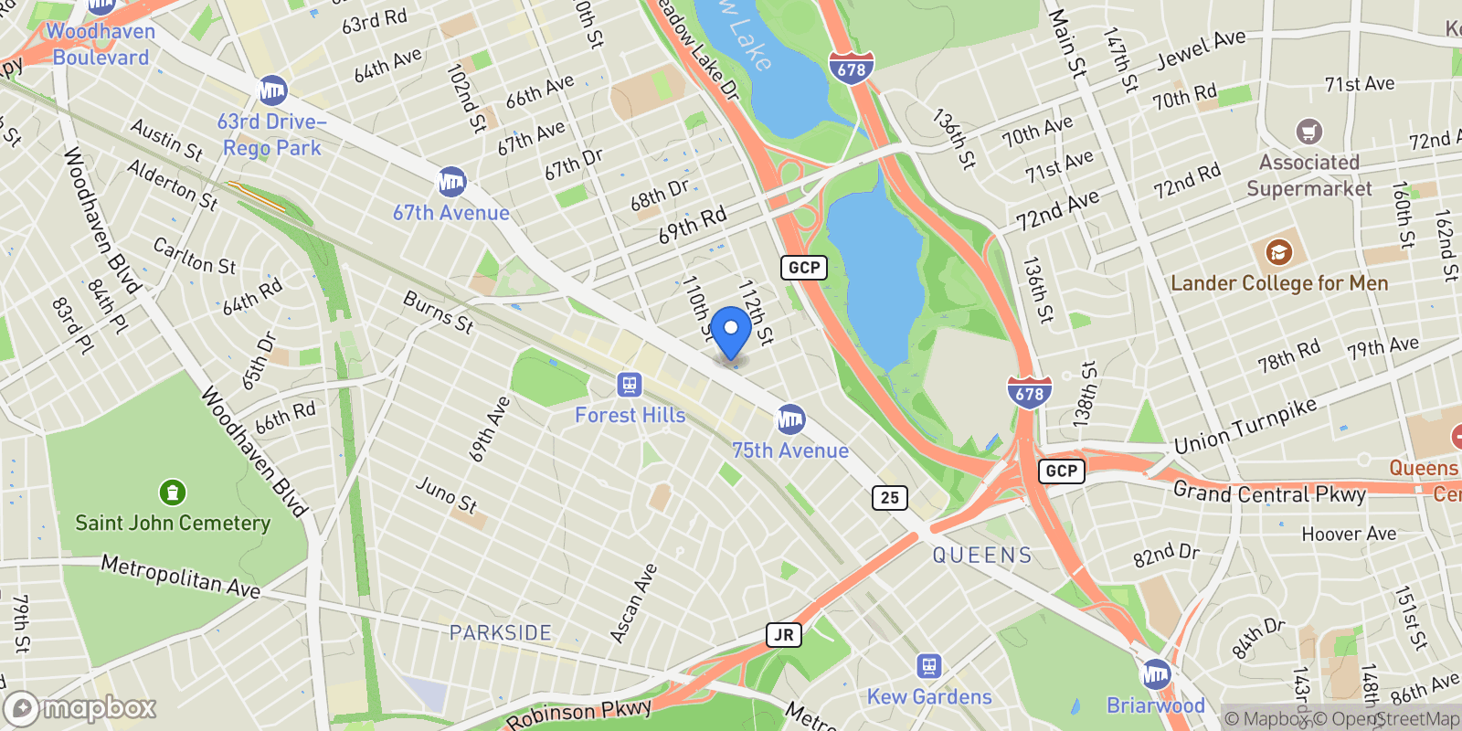 Map showing -11 QUEENS BLVD, New York, New York, United States.