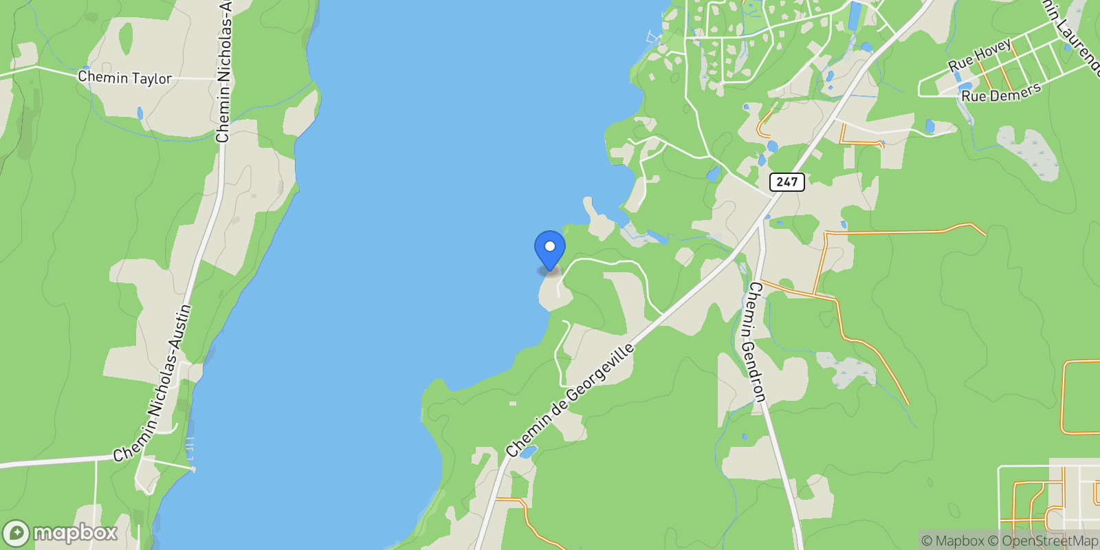 Map showing 2777 Ch. de Georgeville 5, Magog, Quebec, Canada.