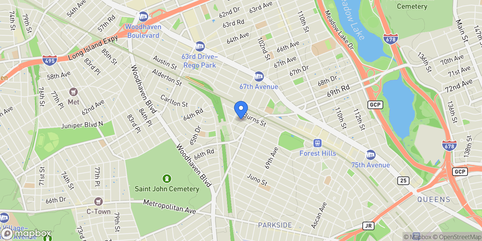 Map showing -30 CLYDE STREET, New York, New York, United States.