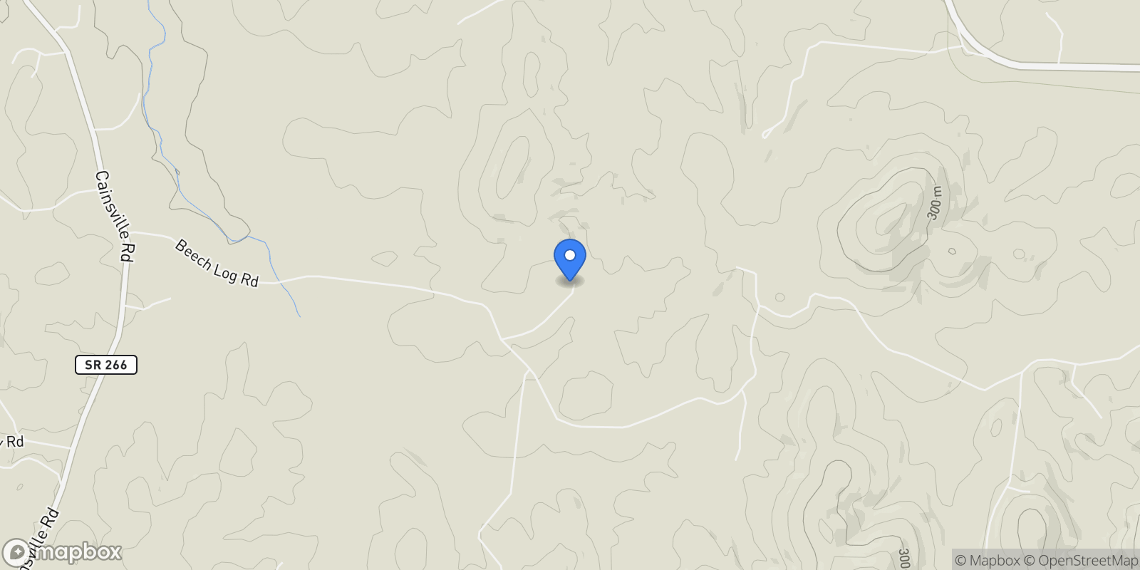 Map showing 4243 Beech Log Rd, Watertown, Tennessee, United States.