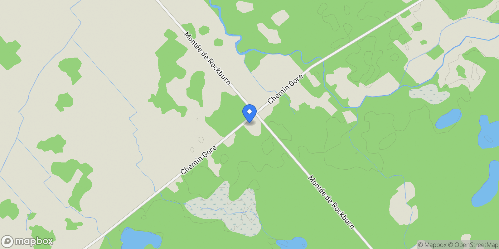 Map showing 2122 Ch. Gore, Godmanchester, Quebec, Canada.