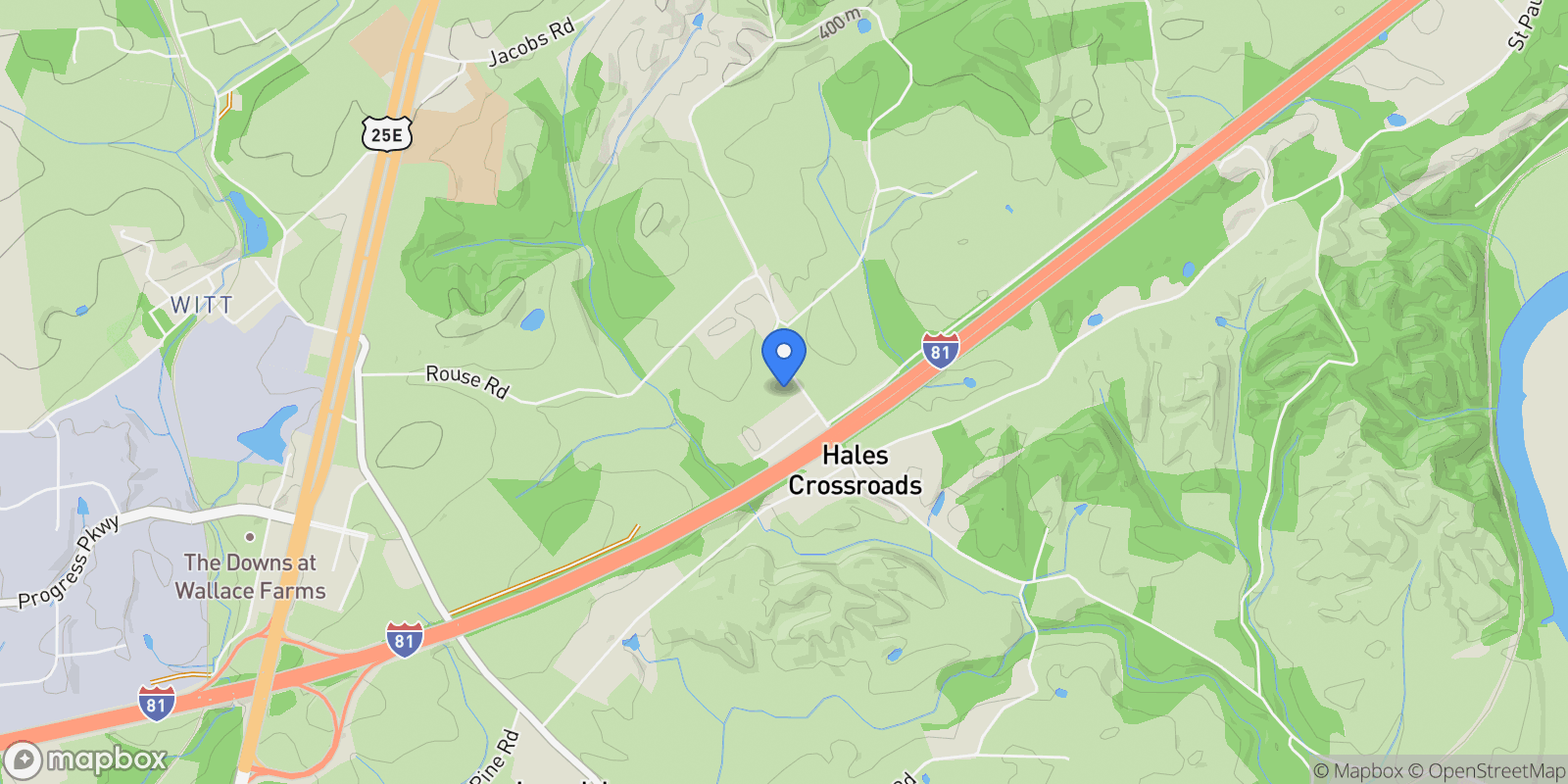 Map showing 5056 Spencer Hale Rd, Morristown, Tennessee, United States.