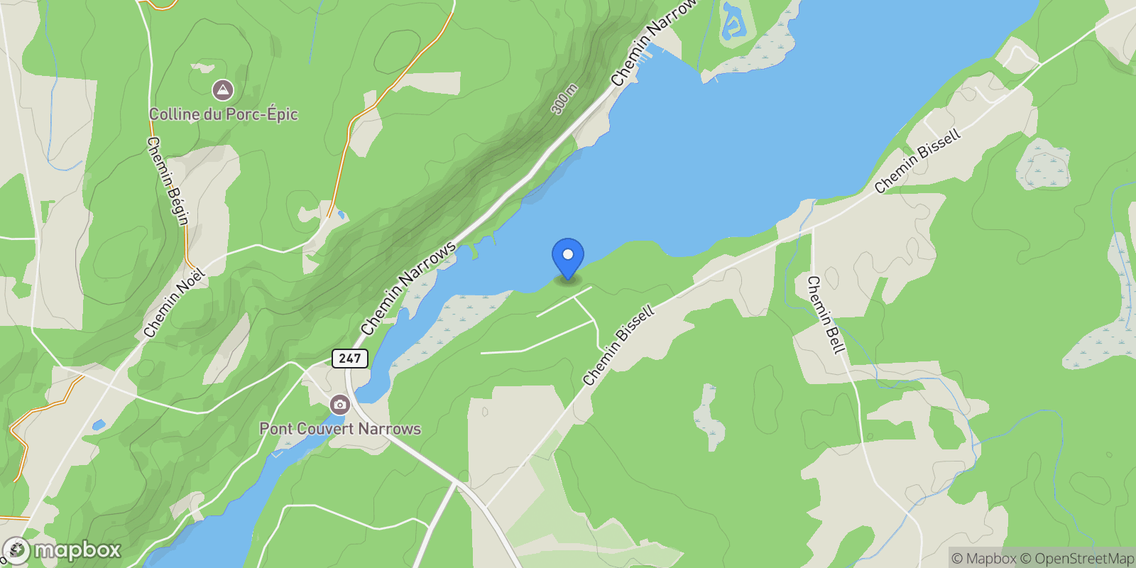 Map showing 6 Ch. Goudreau, Stanstead, Quebec, Canada.