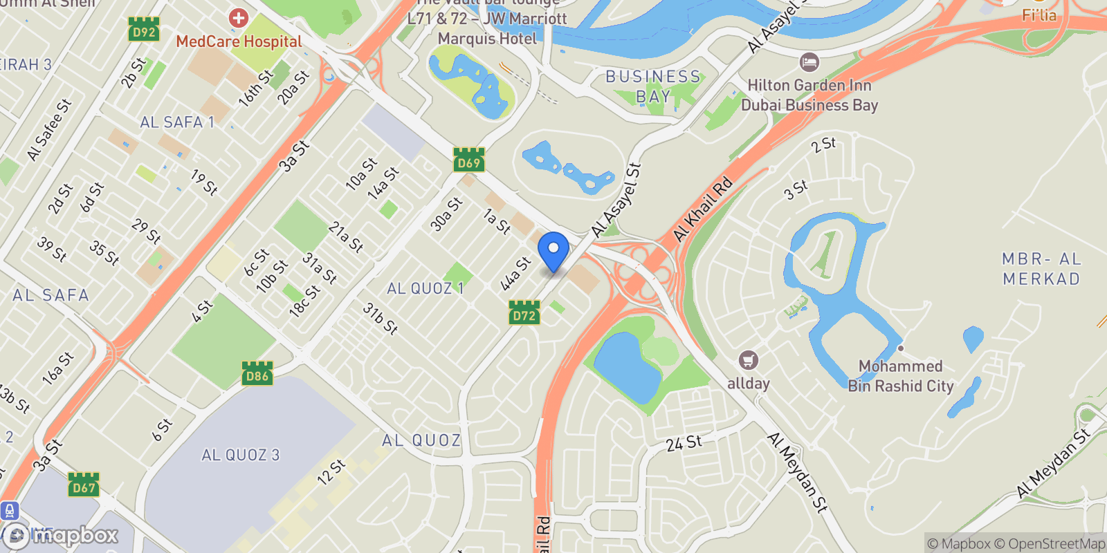 Map showing The 100, Meydan, Dubai, Dubai, United Arab Emirates.