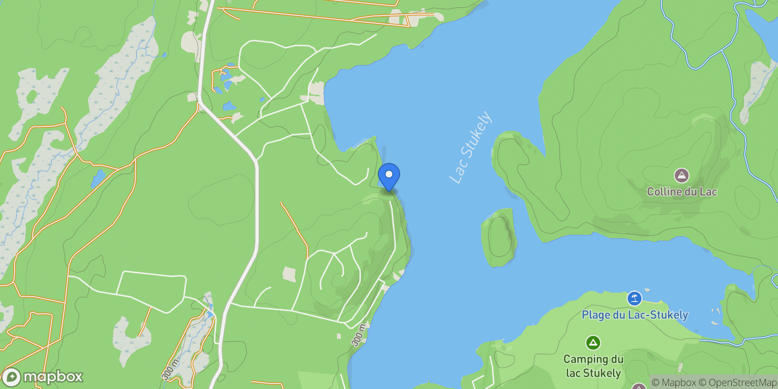 Map showing 127 Ch. Monbel, Eastman, Quebec, Canada.