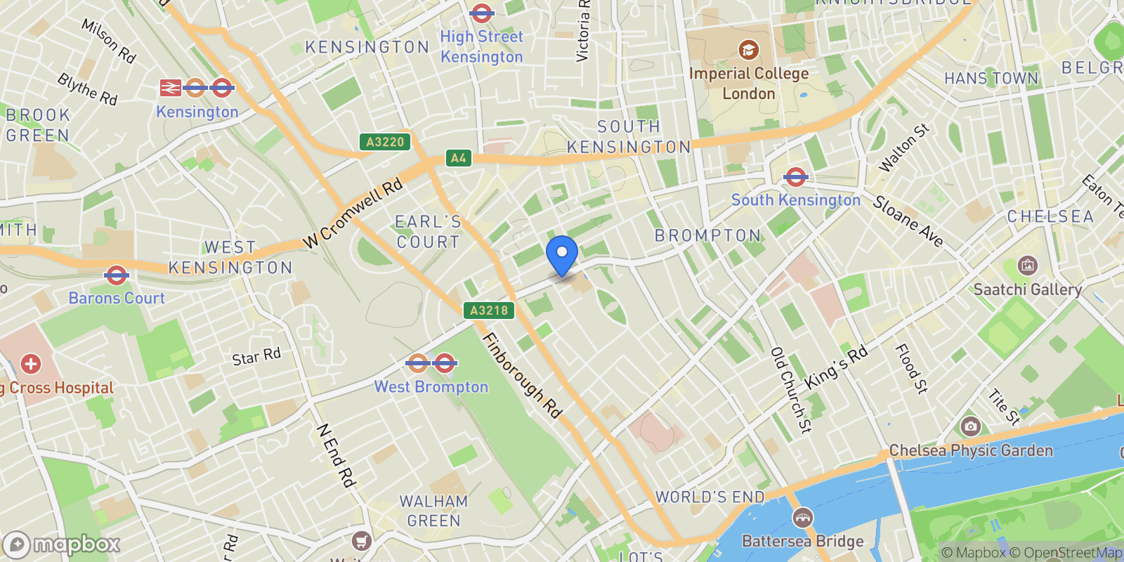 Map showing Wetherby Gardens, London, UK, SW5, London, England, United Kingdom.