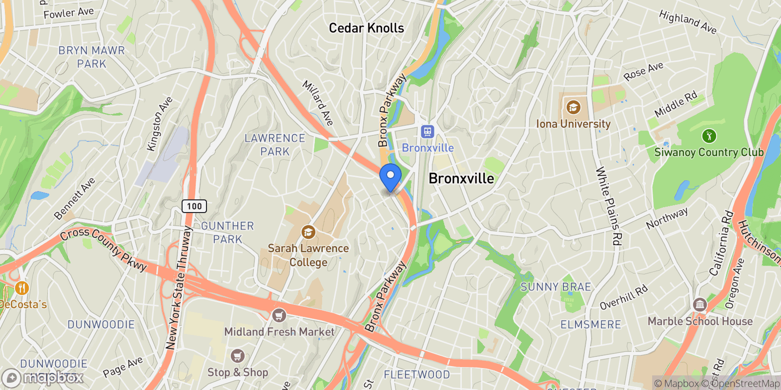 Map showing 69 Desmond Avenue, Bronxville, NY 10708, Bronxville, New York, United States.