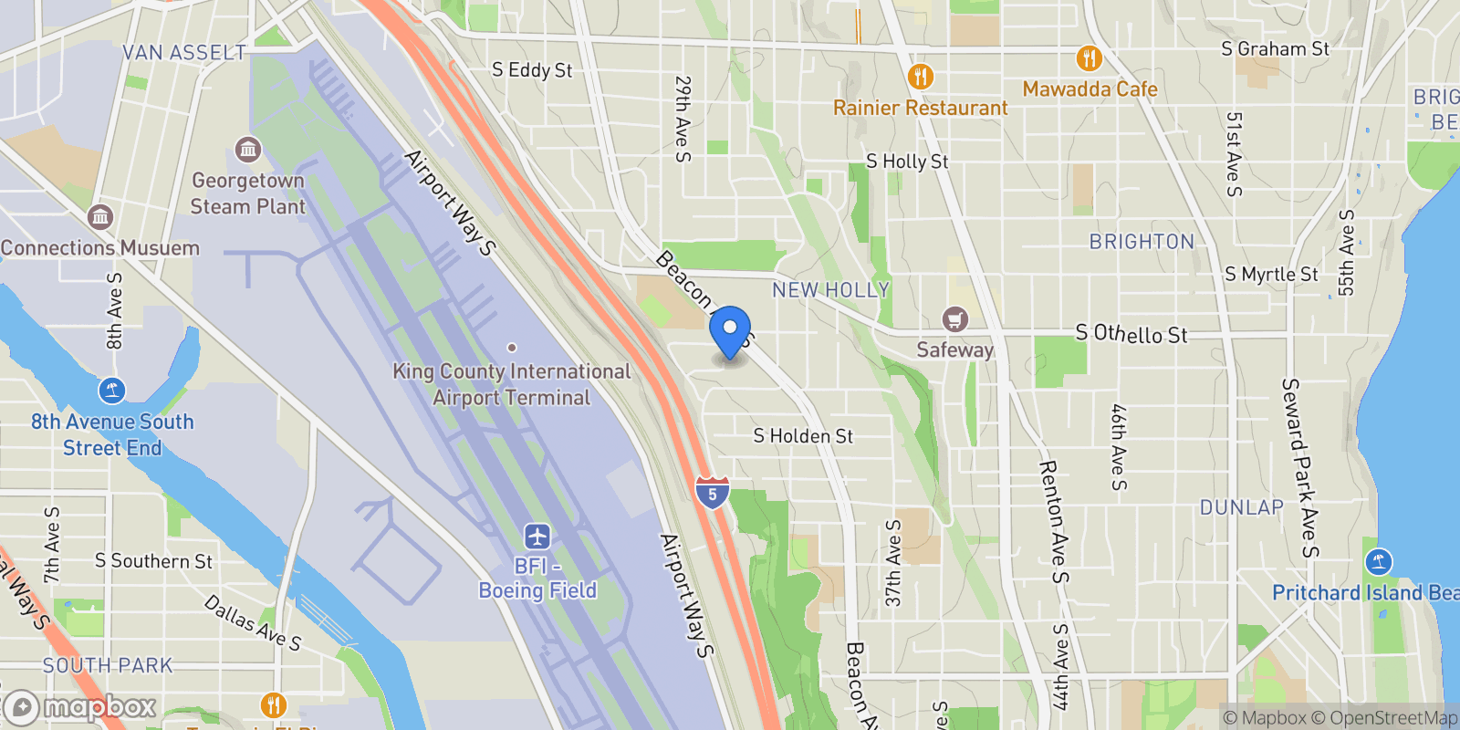 Map showing 2942 S Fontanelle St , Seattle, WA 98108, Seattle, Washington, United States.