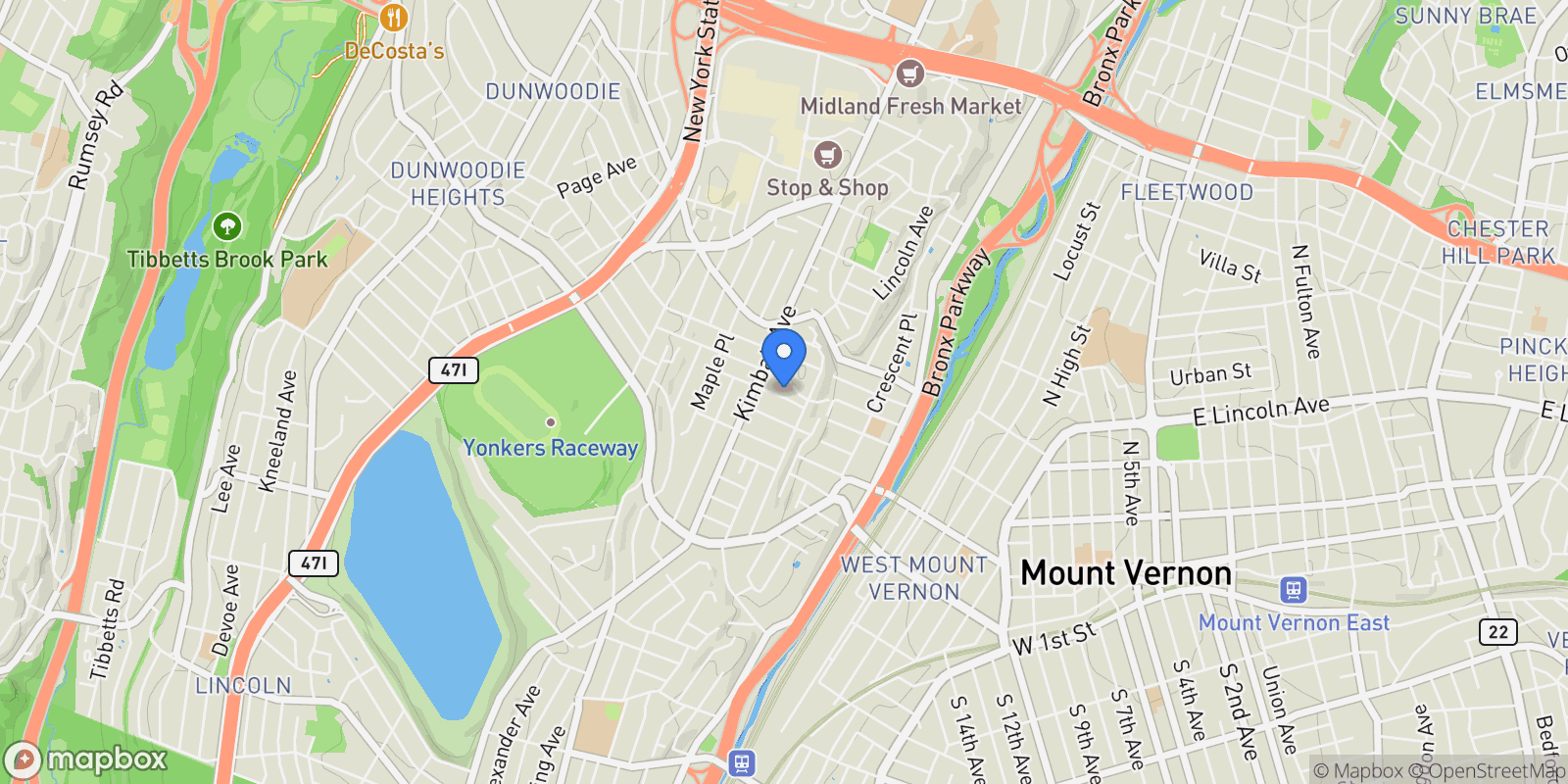 Map showing 127 Villa Avenue, Yonkers, NY 10704, Yonkers, New York, United States.