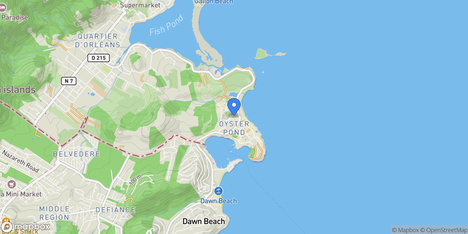 Map showing Marigot, Collectivity of Saint Martin, Saint Martin.