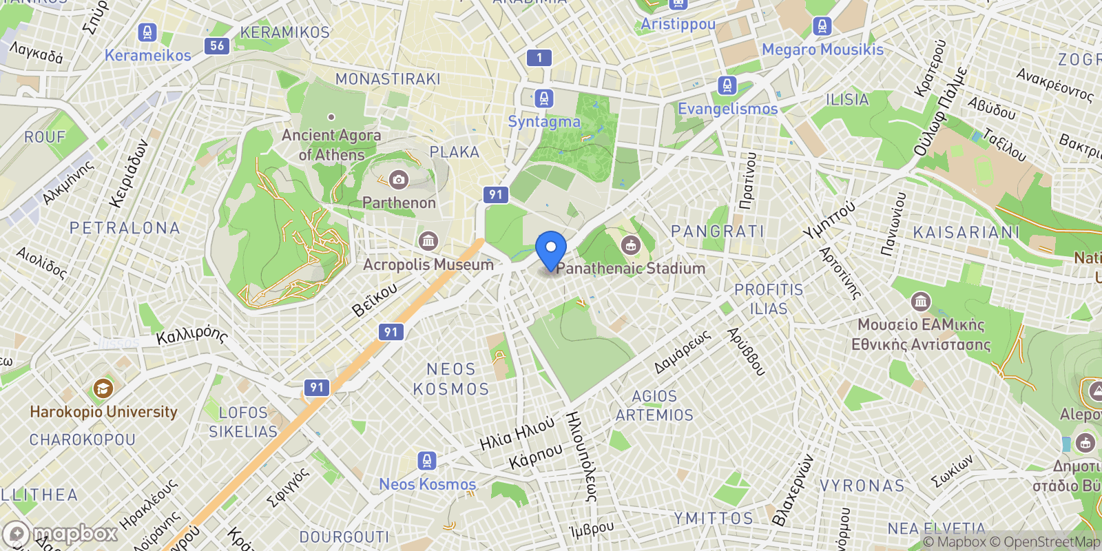 Map showing ATTICA, 2nd District of Athens, Athens, Greece.