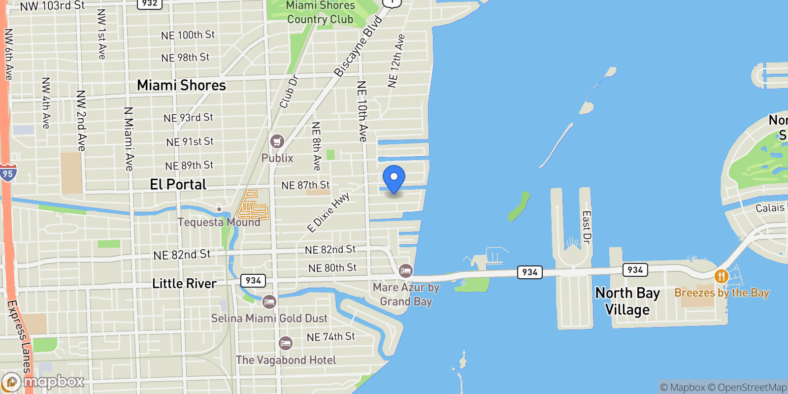 Map showing 1120 NE 86th St , Miami, FL 33138, Miami, Florida, United States.