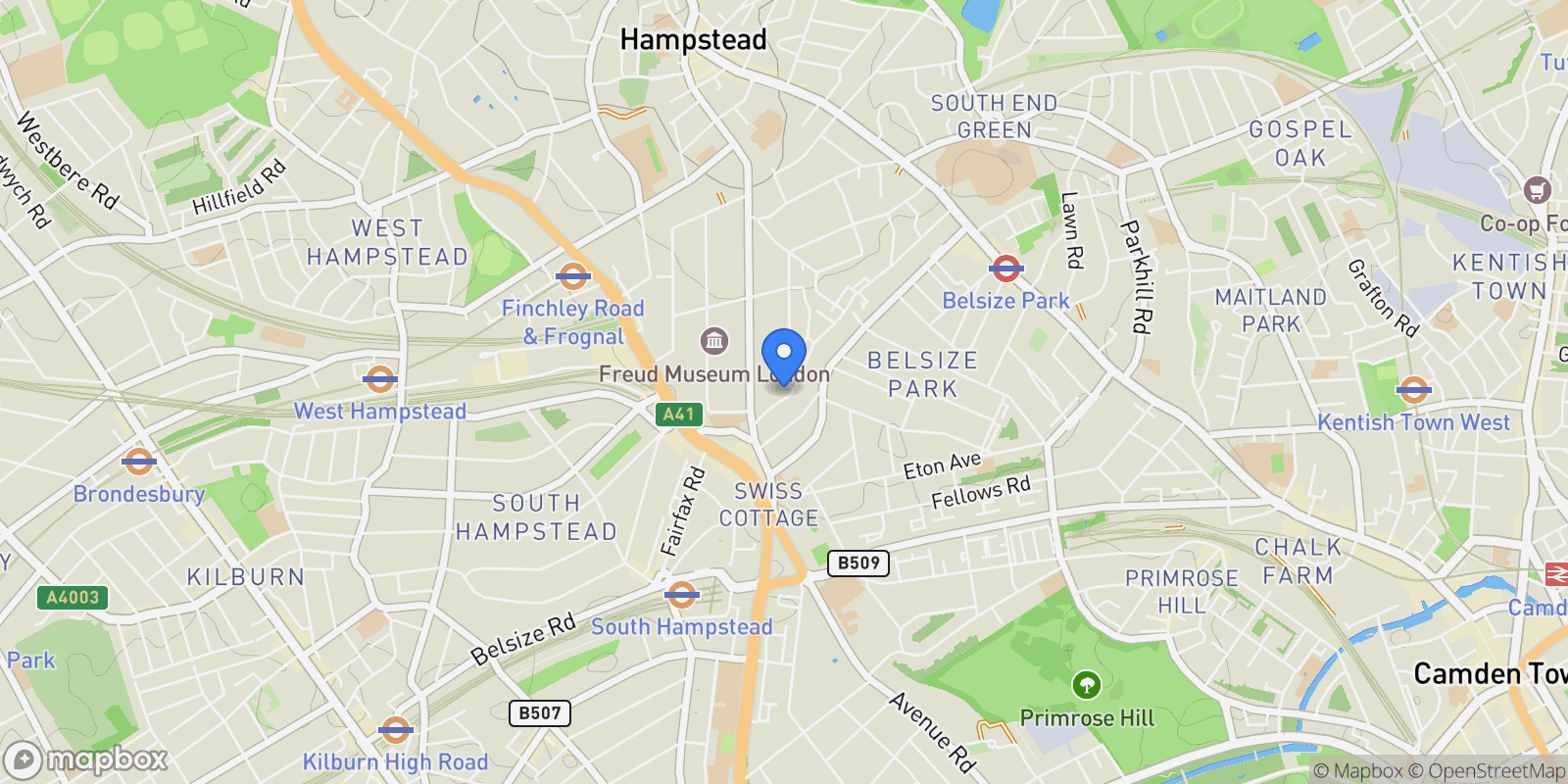 Map showing London, England, United Kingdom.