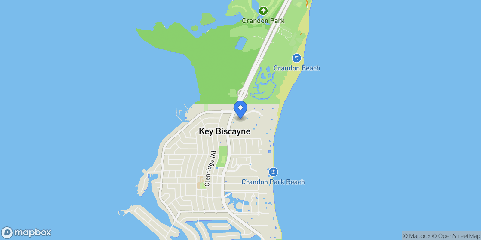 Map showing 151 Crandon Blvd Unit 1130, Key Biscayne, FL 33149, Key Biscayne, Florida, United States.