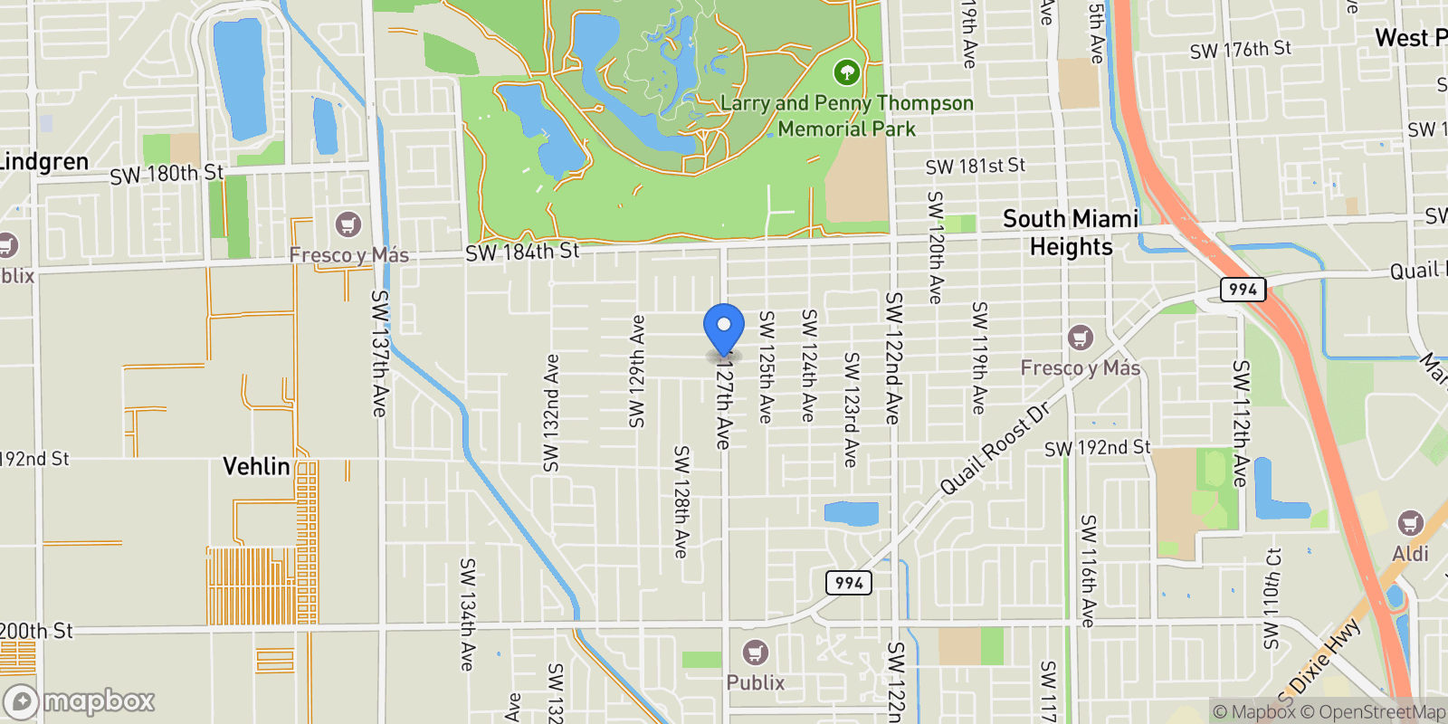 Map showing 13203 SW 188th Ter, Miami, FL 33177, Miami, Florida, United States.