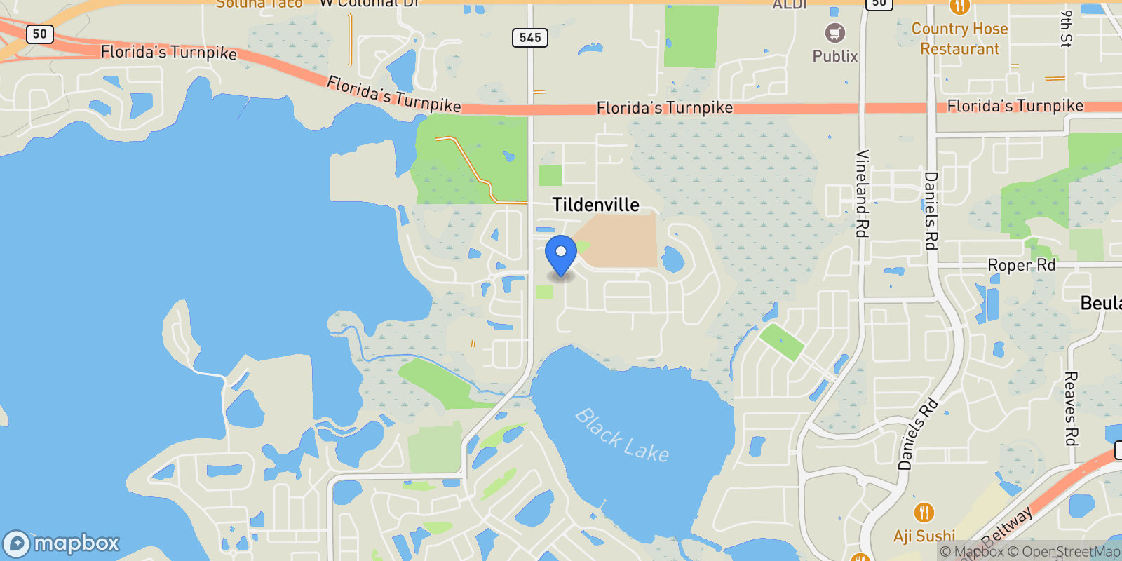 Map showing 626 Oxford Chase Drive, Winter Garden, FL 34787, Winter Garden, Florida, United States.