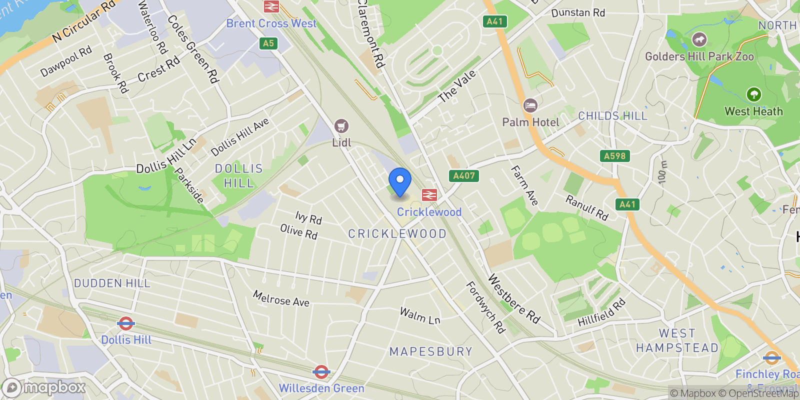 Map showing St. Gabriels Road, London, NW2, London, England, United Kingdom.