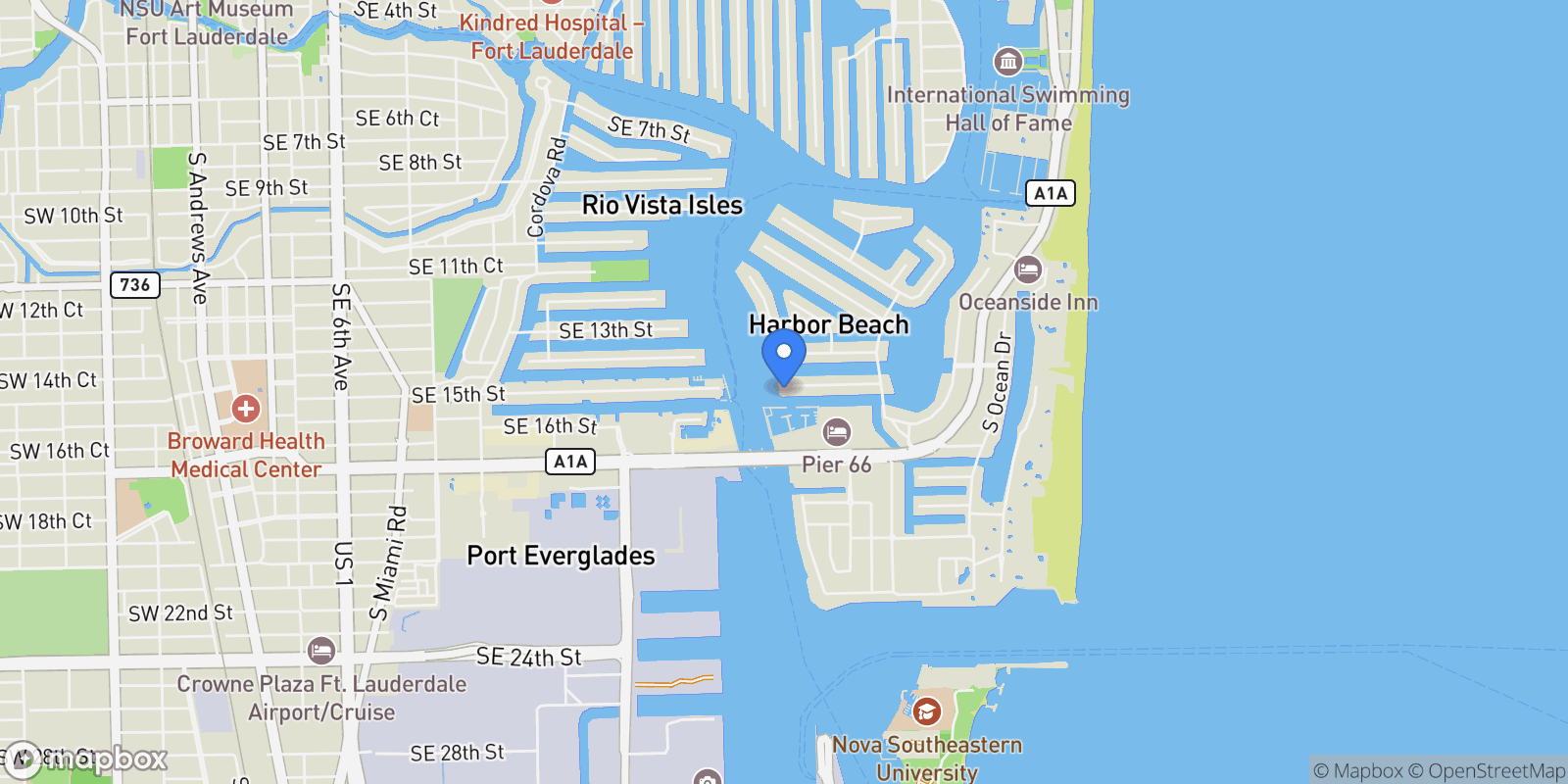 Map showing 2500 Mercedes Dr , Fort Lauderdale, FL 33316, Fort Lauderdale, Florida, United States.