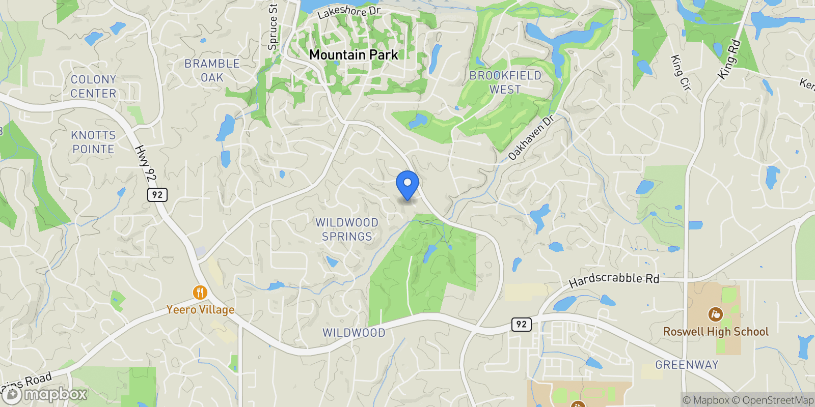 Map showing 605 Pine Trail Pointe, Roswell, GA 30075, Roswell, Georgia, United States.