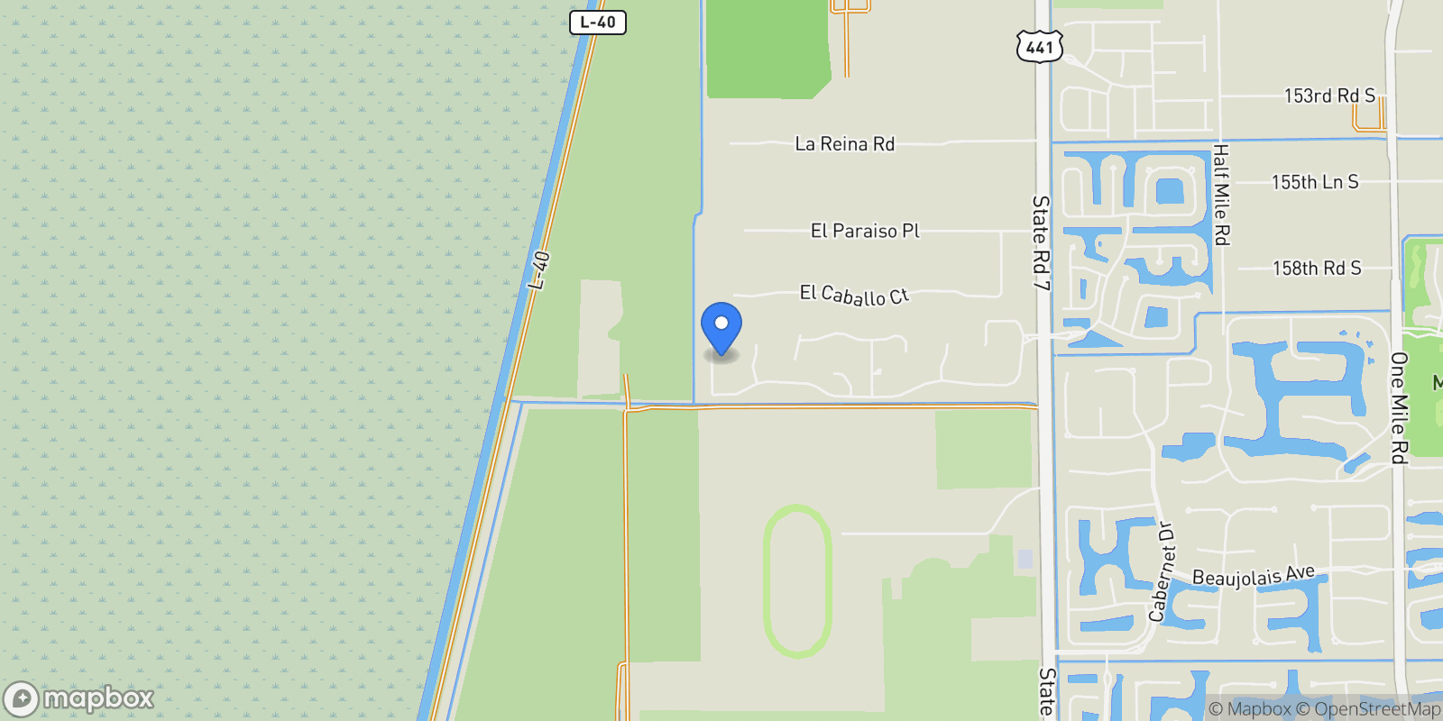 Map showing 16140 Rio Rodeo , Delray Beach, FL 33446, Delray Beach, Florida, United States.