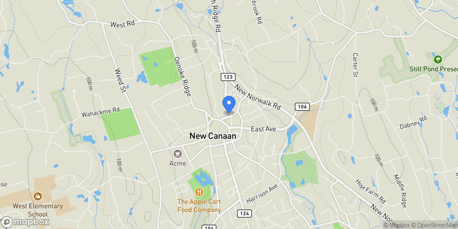 Map showing 42 Forest Street Loft A, New Canaan, CT 06840, New Canaan, Connecticut, United States.