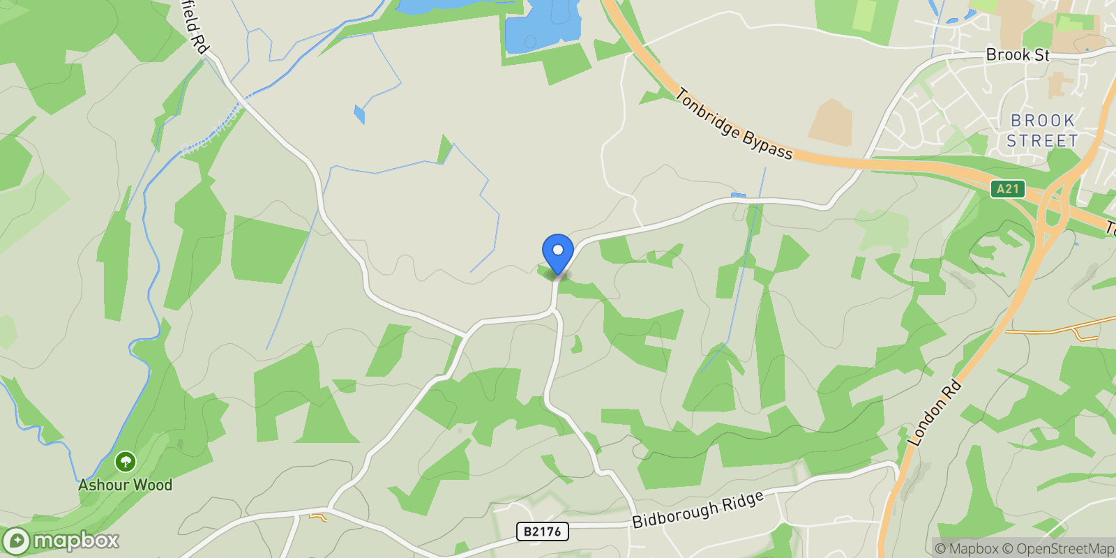 Map showing Hayesden Lane, Tonbridge, England, United Kingdom.