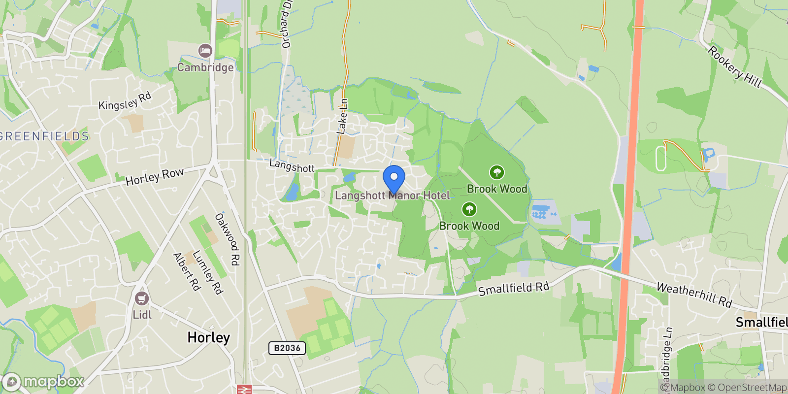 Map showing Twyner Close, Horley, England, United Kingdom.