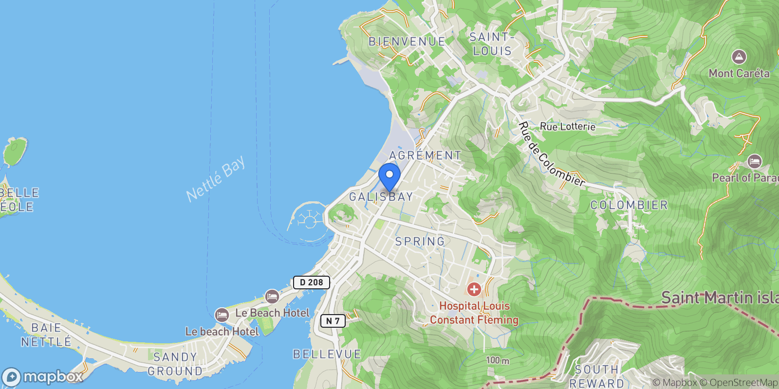 Map showing Marigot, Collectivity of Saint Martin, Saint Martin.