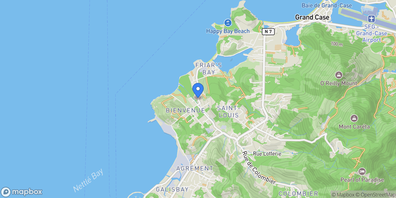 Map showing Marigot, Collectivity of Saint Martin, Saint Martin.