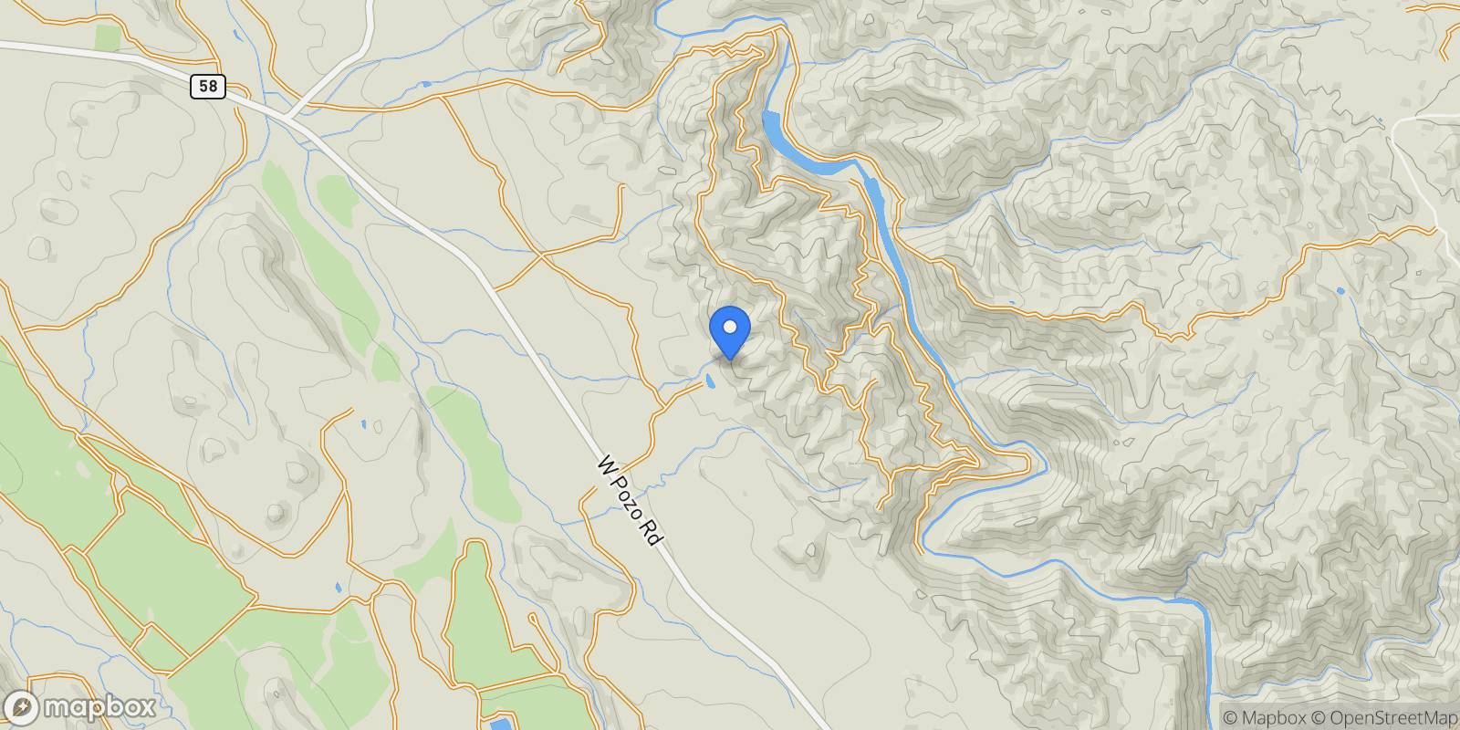 Map showing 6790 & 6780 West Pozo Road , Santa Margarita, CA 93453, Santa Margarita, California, United States.