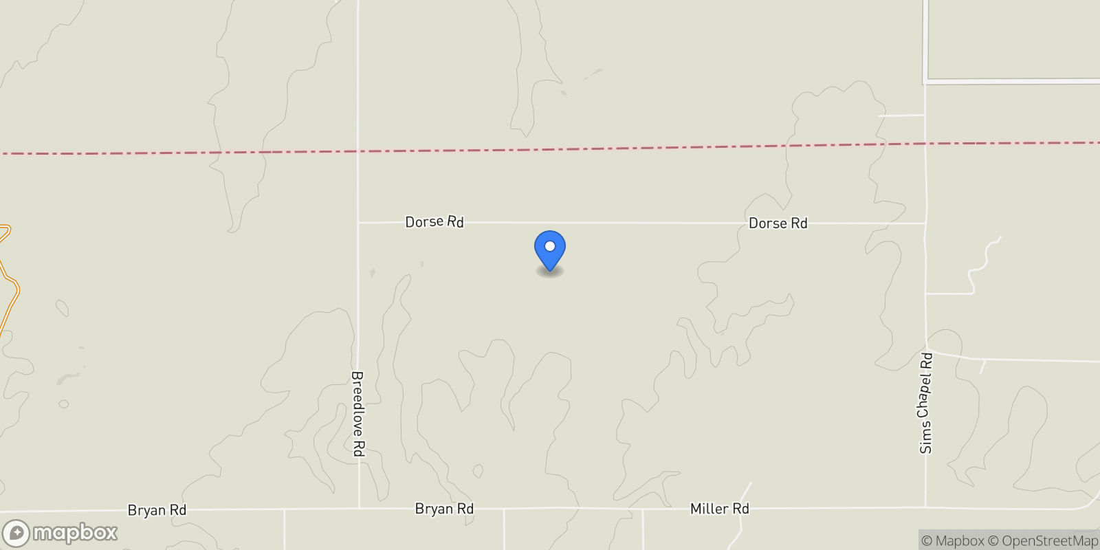 Map showing 1351 Dorse Road, Michigan City, MS 38647, Michigan City, Mississippi, United States.